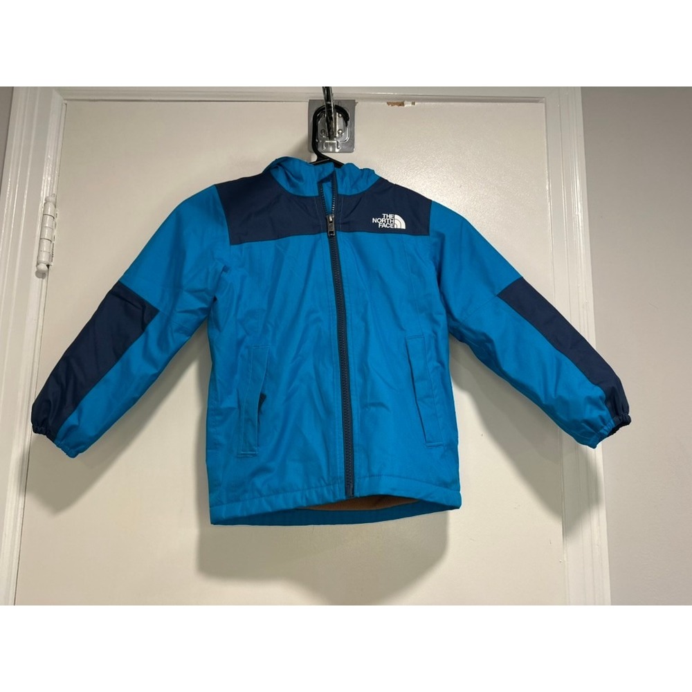 The North Face Gorpcore Hooded Jacket Sz:5T Blue Colorblock Polyester
